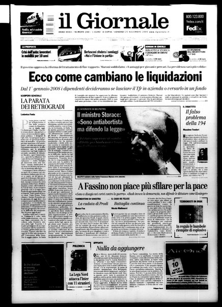 Il giornale : quotidiano del mattino